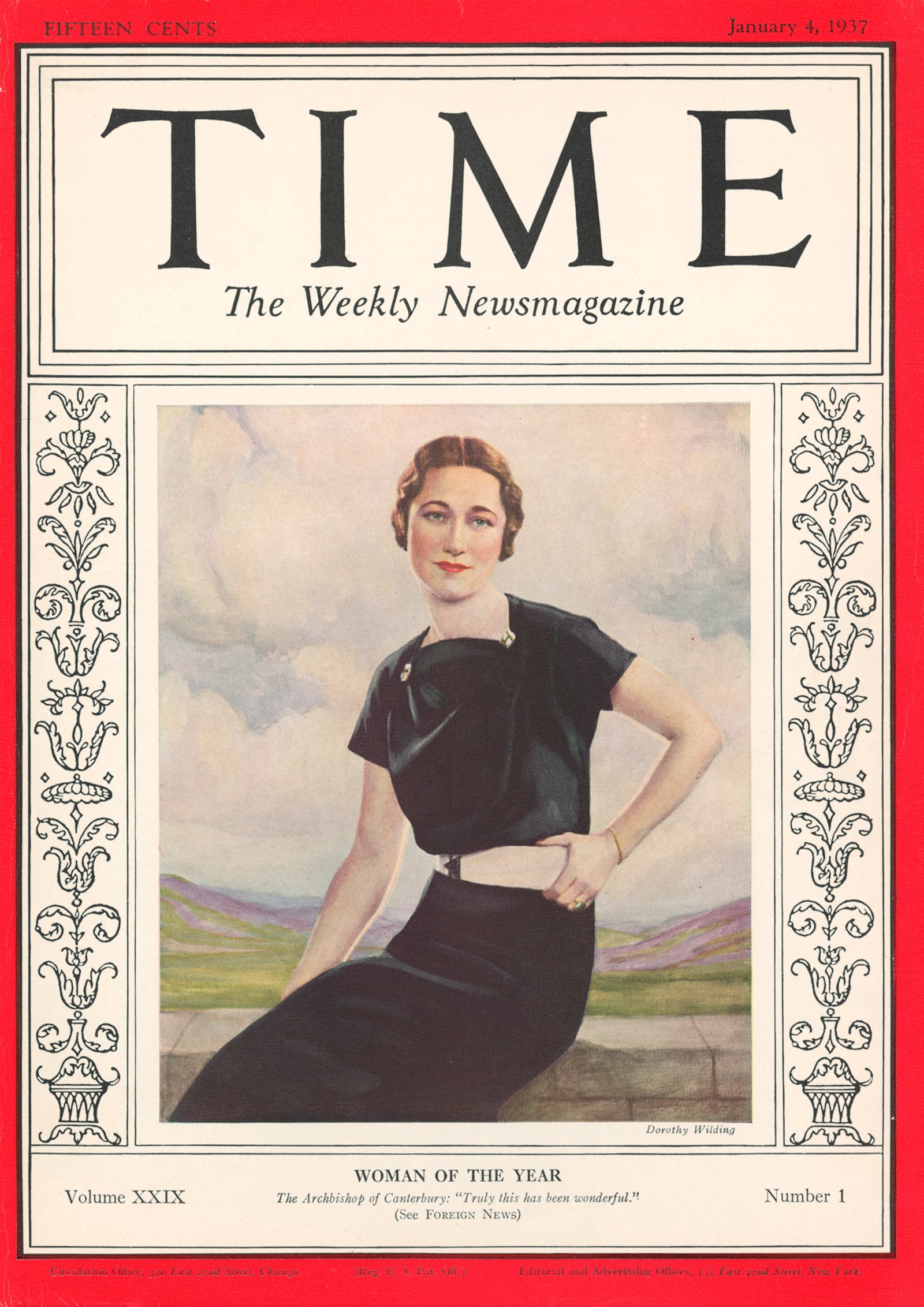 Salt: главное здесь, остальное по вкусу - Уоллис на обложке журнала Time, январь 1937