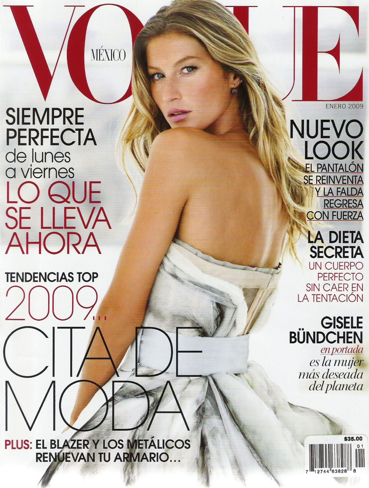 Salt: главное здесь, остальное по вкусу - Обложка журнала Vogue Mexico, январь 2009