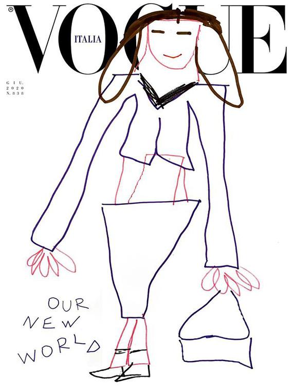 Salt: главное здесь, остальное по вкусу - Обложки для нового номера итальянского Vogue нарисовали дети со всего мира