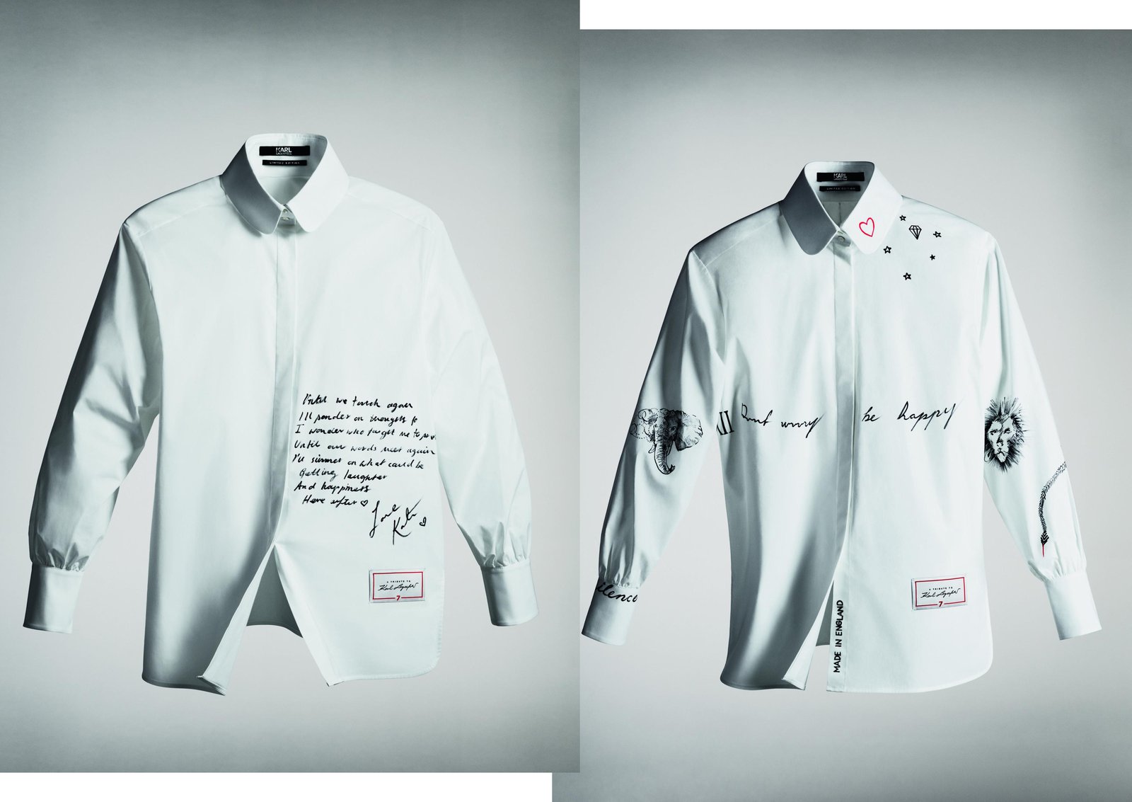 Salt: главное здесь, остальное по вкусу - Рубашки-посвящения Лагерфельду от Кейт Мосс (слева) и Кары Делевинь