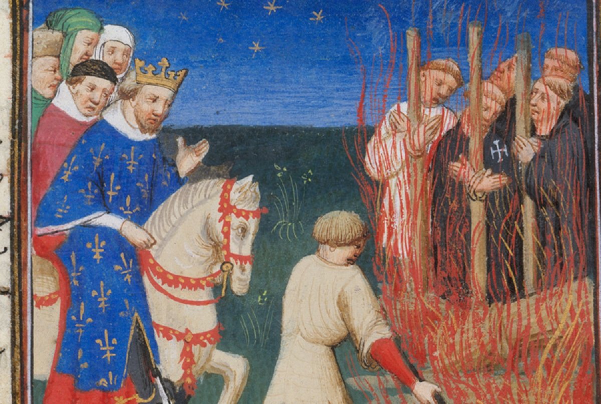 Salt: главное здесь, остальное по вкусу - Сожжение тамплиеров, средневековая иллюстрация