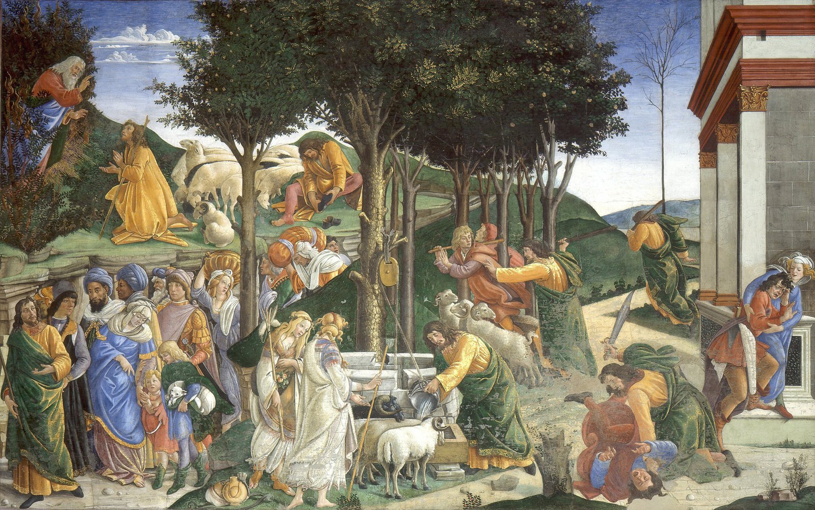 Salt: главное здесь, остальное по вкусу - Сандро Боттичелли «Призвание Моисея», 1480–1482 гг.