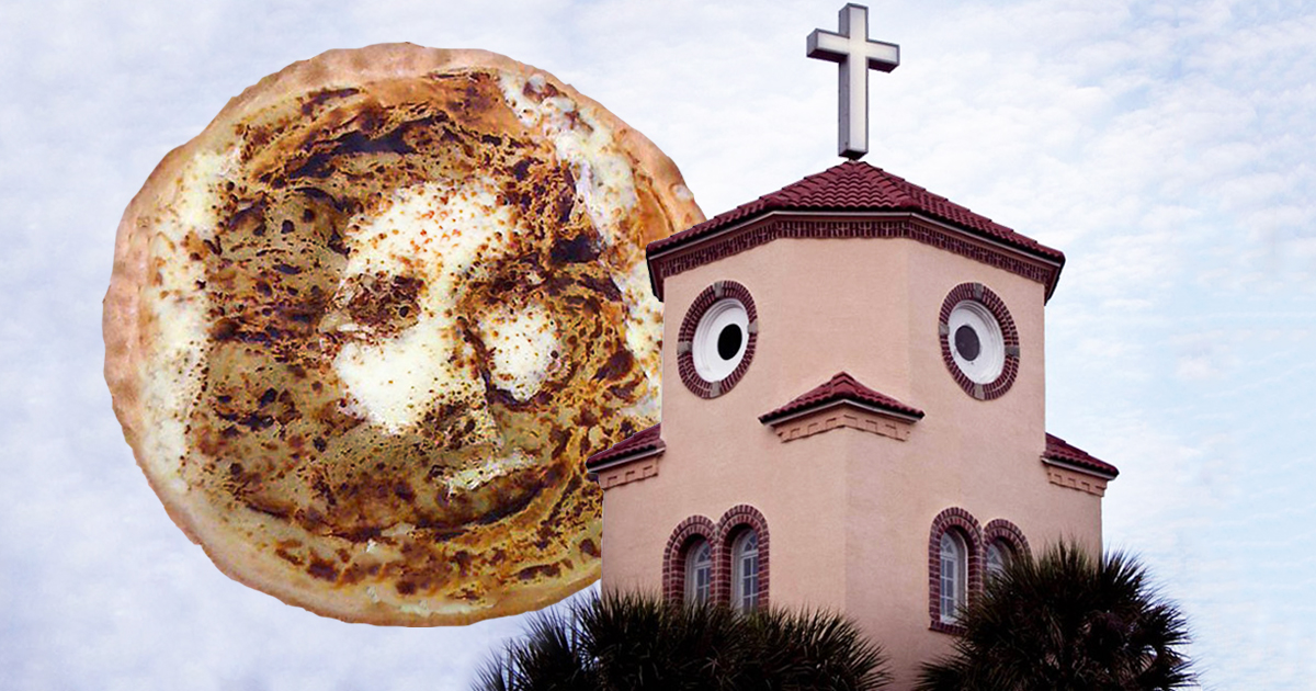 Salt: главное здесь, остальное по вкусу - Пицца с Иисусом, сэндвич с Девой Марией и камень-Трамп. Что такое парейдолия и почему мы всюду видим лица